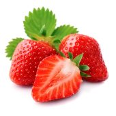 Sweet strawberry on white background.